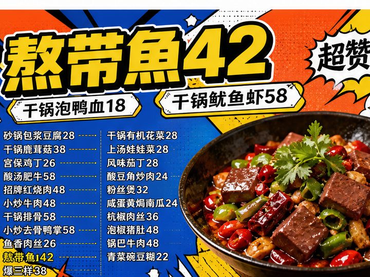 餐饮菜单 · 平台真实生成样片